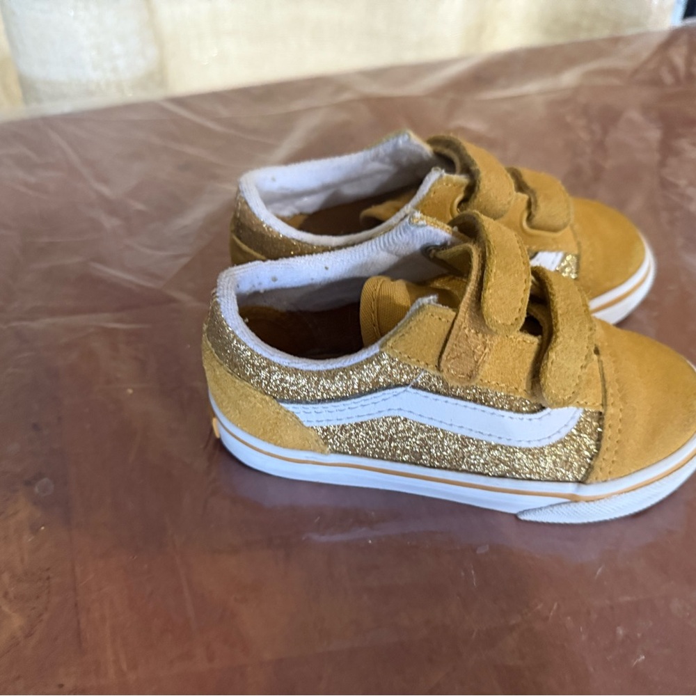 Vans Kids Gold Glitter Sneakers